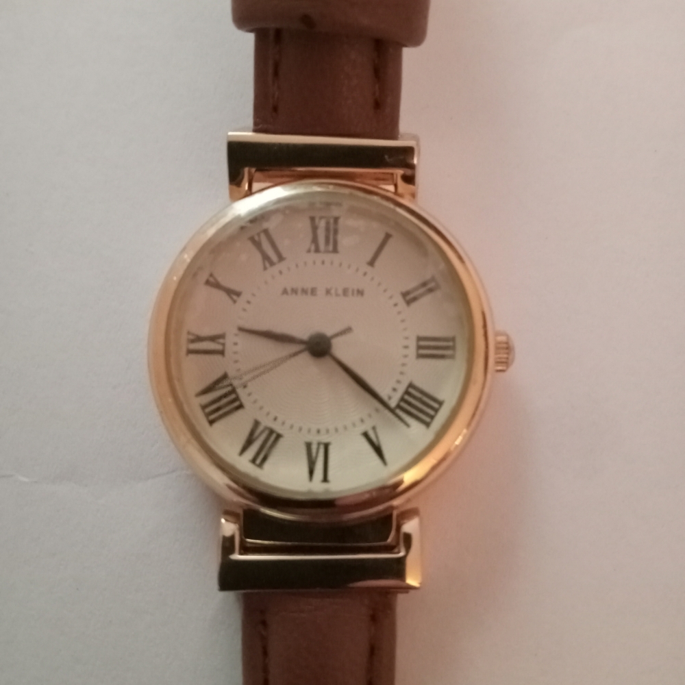 Anne Klein brown leather watch